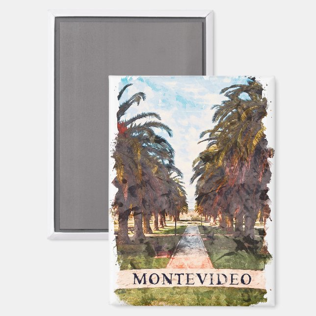 Montevideo Uruguay South America Travel Magnet (Front/Back)