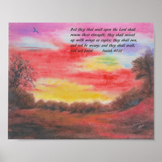 Montez en forme d'aigle Sunrisev Poster (Devant)