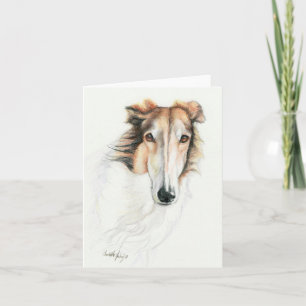 Montez la carte d'art de Chien d'origine Borzoi