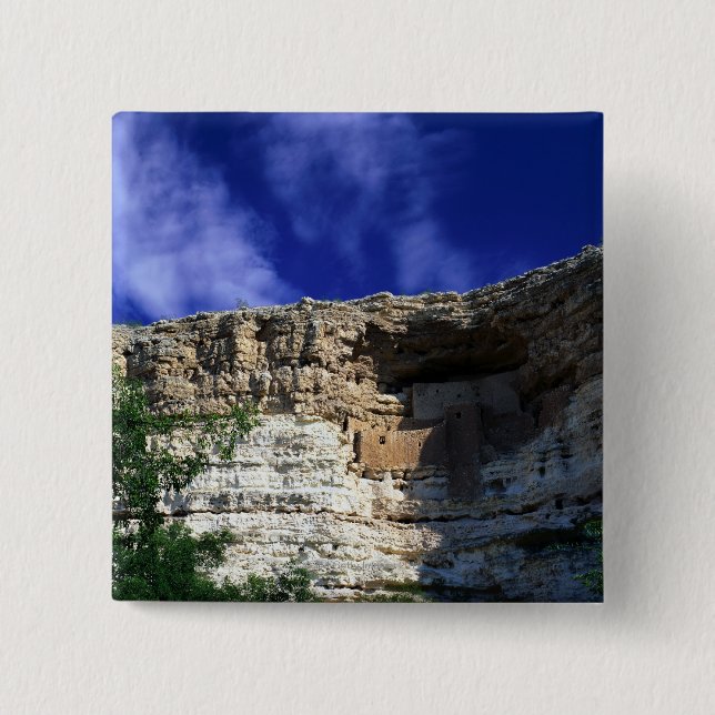 Montezuma Castle Nation Monument, Arizona, 2 Inch Square Button (Front)