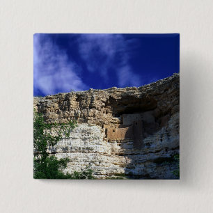 Montezuma Castle Nation Monument, Arizona, 2 Inch Square Button