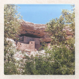 Montezuma Castle National Monument Cliff Dwellings Glass Coaster
