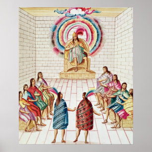 Montezuma II and his Council Poster