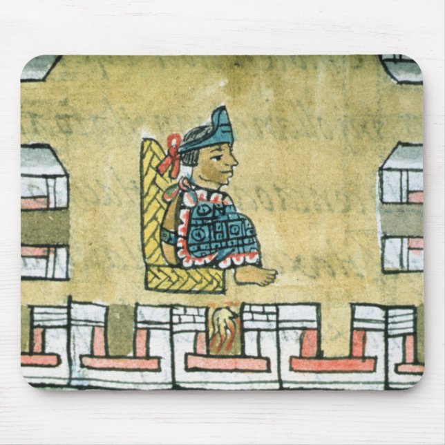 Montezuma II , from the 'Florentine Codex' Mouse Pad (Front)