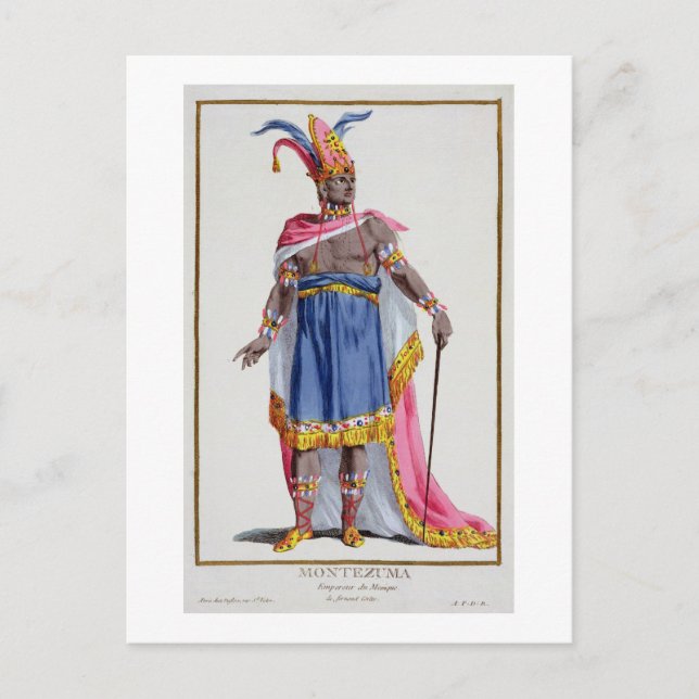 Montezuma, the Emperor of Mexico (1466-1520) 1780 Postcard (Front)