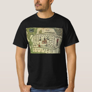 Montezuma's Aztec Empire, Antique World Map, 1577 T-Shirt