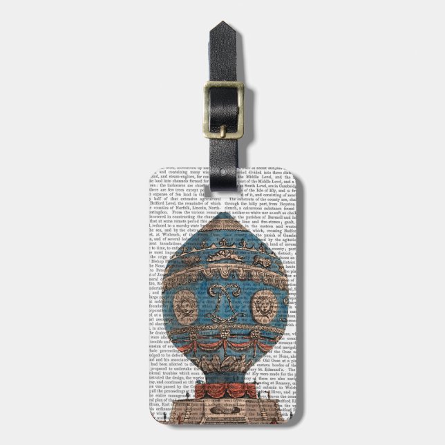 Montgolfier Aerostatique Hot Air Balloon Luggage Tag (Front Vertical)