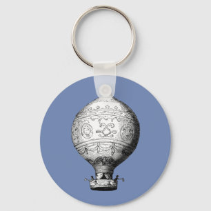 Montgolfier Vintage Hot Air Balloon Keychain