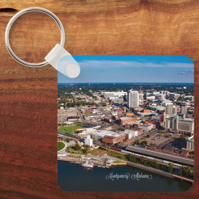 Montgomery, Alabama aerial view Keychain (Front)