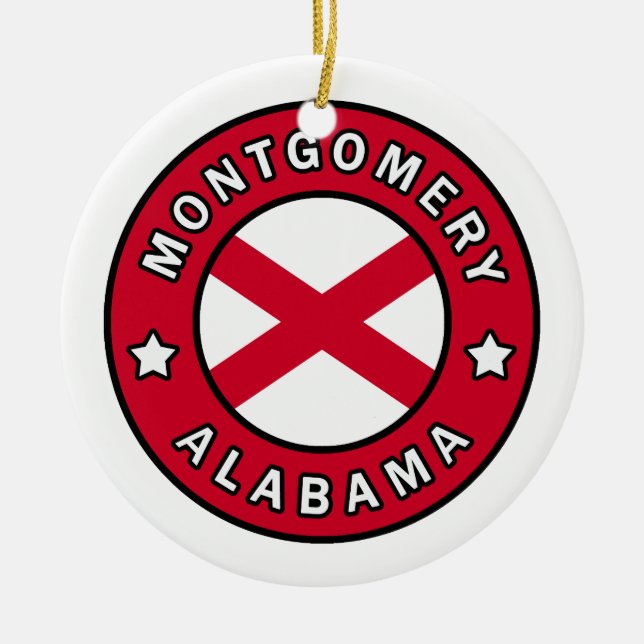 Montgomery Alabama Ceramic Ornament (Front)