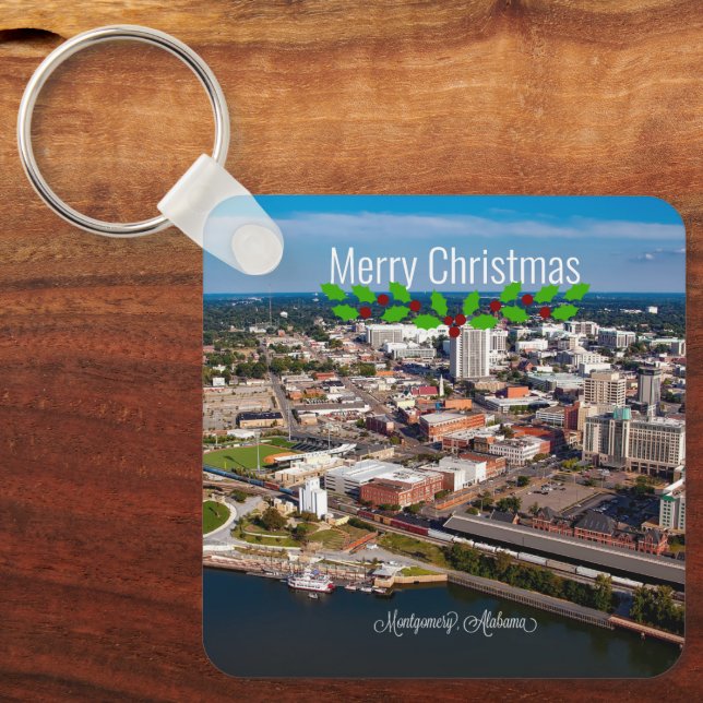 Montgomery, Alabama Chistmas greetings Keychain (Front)