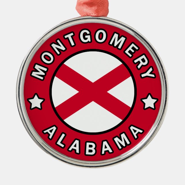 Montgomery Alabama Metal Ornament (Front)