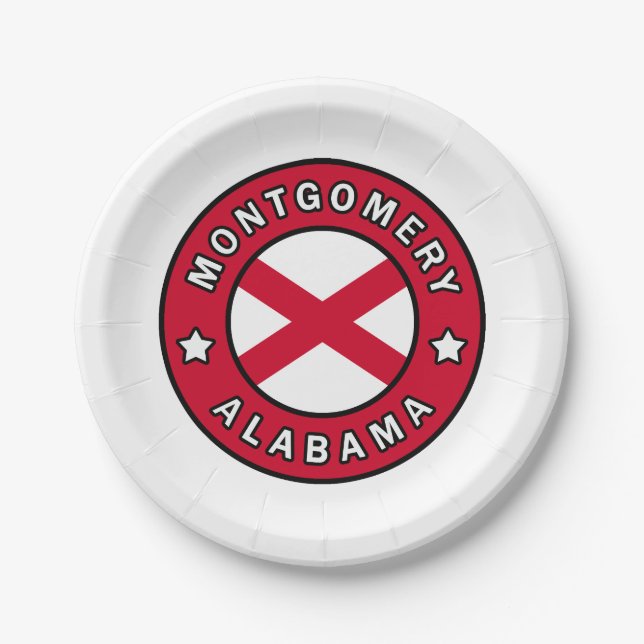 Montgomery Alabama Paper Plate (Front)