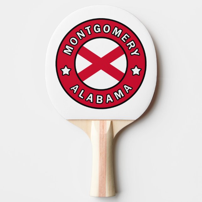 Montgomery Alabama Ping Pong Paddle (Front)