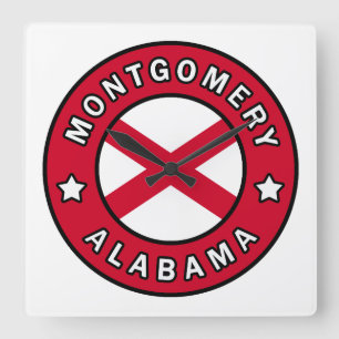 Montgomery Alabama Square Wall Clock