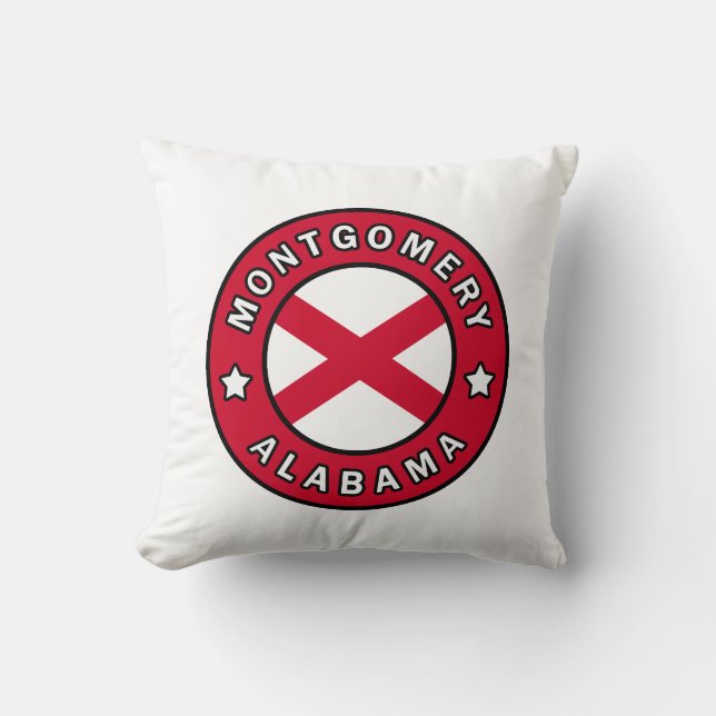 Montgomery Alabama Throw Pillow (Front)