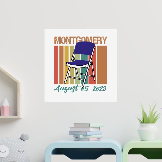 Montgomery Brawl Folding Chair August 5 2023 Foil Prints (In Situ (Nursery))