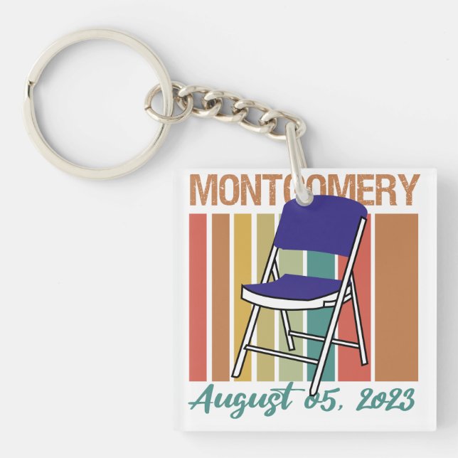 Montgomery Brawl Folding Chair August 5 2023 Keychain (Front)