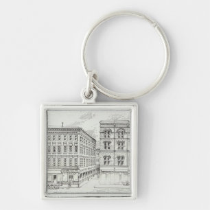 Montgomery East side Clay and Washington Keychain