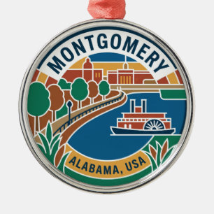 Montgomery Riverfront USA Metal Ornament