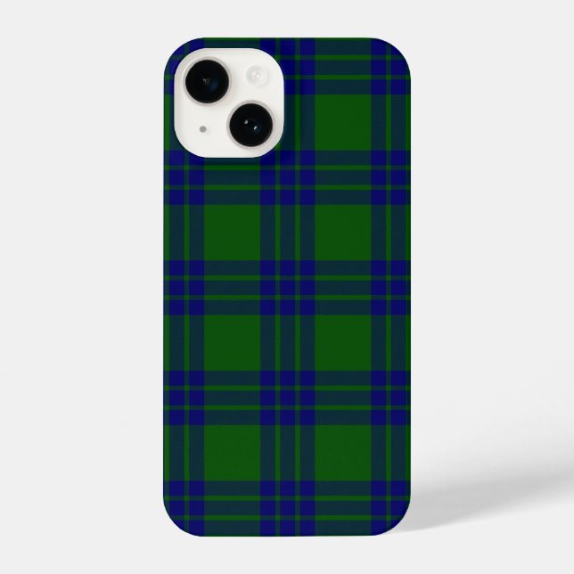 Montgomery tartan green blue plaid iPhone case (Back)