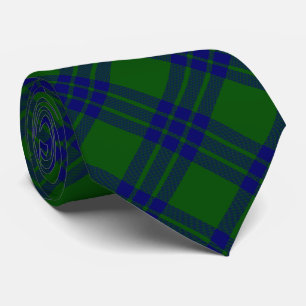 Montgomery tartan green blue plaid tie