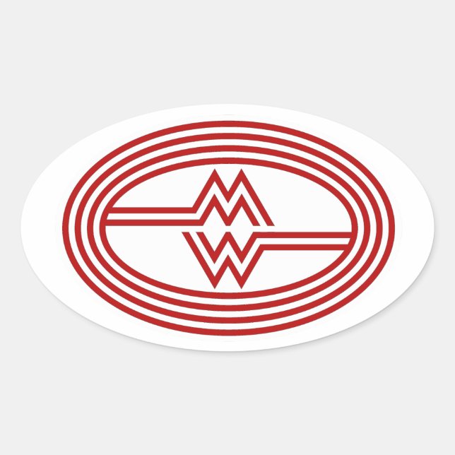 Montgomery Ward Ski Logo Oval Sticker (Front)