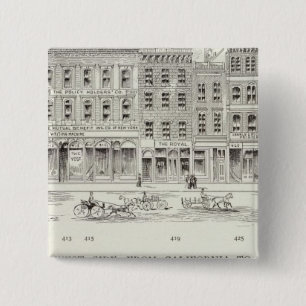 Montgomery West side California and Sacramento 2 Inch Square Button