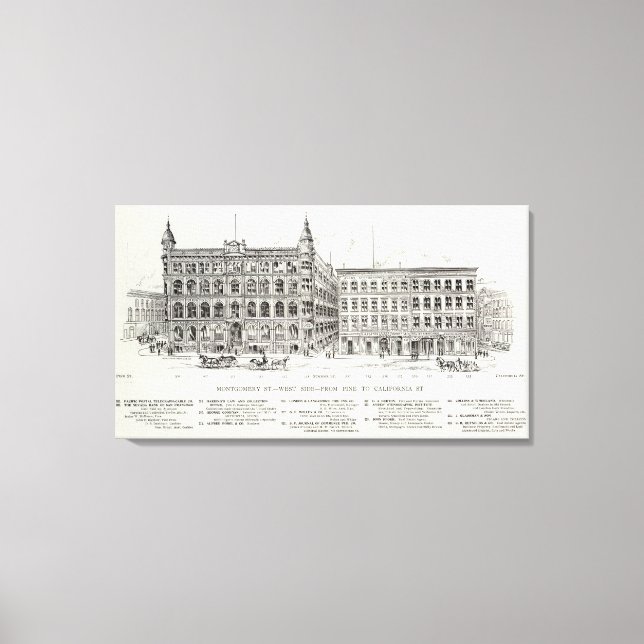Montgomery West side Pine and California Canvas Print (Front)
