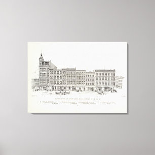 Montgomery West side Sutter and Bush Canvas Print
