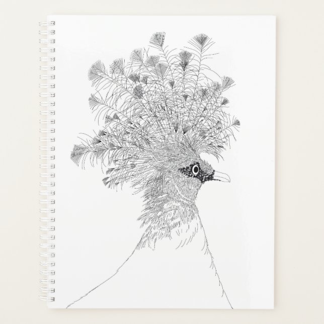 Month and Weekly Planner Crowned Pigeon  (Front)