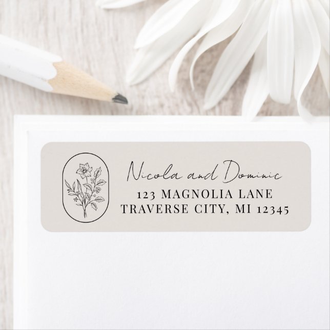 Month Flower | December | Wedding Return Address (Insitu)