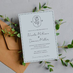Month Flower January Fully Customize Wedding Invitation