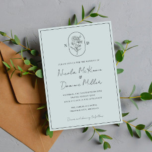Month Flower   June   Fully Customize Wedding Invitation