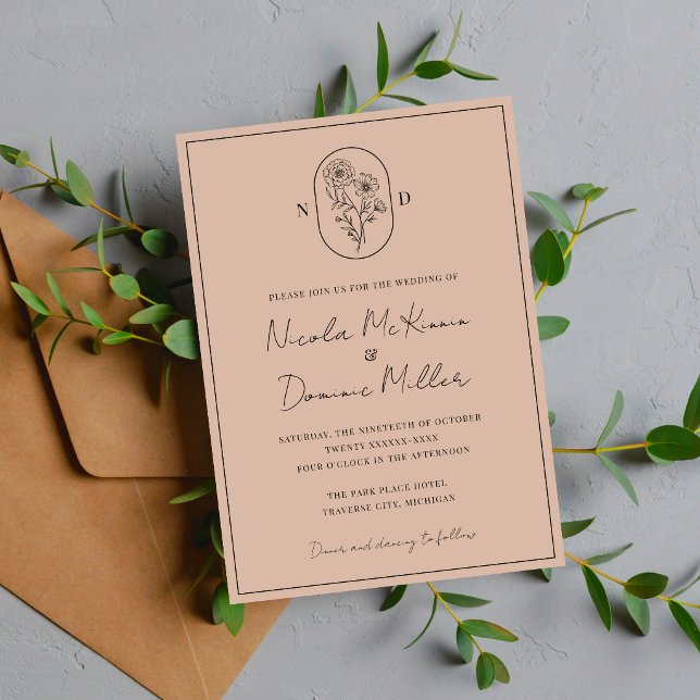 Month Flower | October | Fully Customize Wedding Invitation (Creator Uploaded)