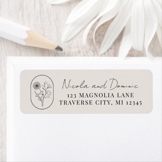 Month Flower | September | Wedding Return Address (Insitu)