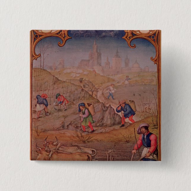 Month of March 2 Inch Square Button (Front)