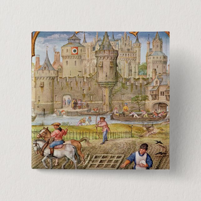Month of October 2 Inch Square Button (Front)