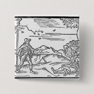 Month of September 'The Shepheardes Calender' 2 Inch Square Button