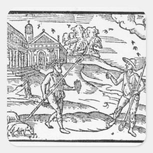 Month of September 'The Shepheardes Calender' Square Sticker