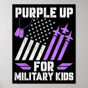 Month of the military child purple up for military poster