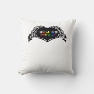 Month Skeleton Heart Hands LGBTQIA Creative Style Throw Pillow