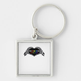 Month Skeleton Heart Hands LGBTQIA  Keychain
