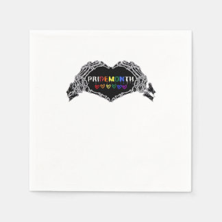 Month Skeleton Heart Hands LGBTQIA  Napkin