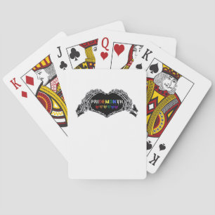 Month Skeleton Heart Hands LGBTQIA Playing Cards