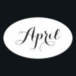 Month Stickers: April Oval Sticker<br><div class="desc">Enjoy these monthly Bullet Journal stickers in Esperanto.

Feel free to customize this item using the options.  Peace!</div>