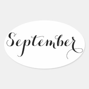 Month Stickers: September Oval Sticker