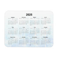 Monthly 2025 Calendar Magnet Textured