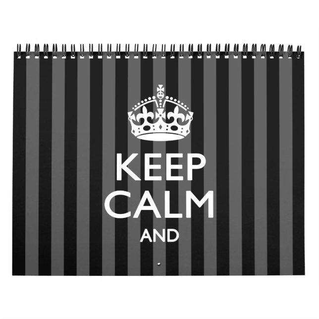 Monthly 2026 KEEP CALM AND Your Text Calendar (Cover)