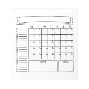 Monthly Bullet Journal Planner Notepads